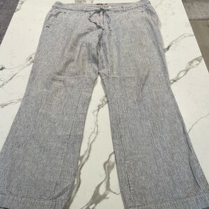 Dalia Linen pants blue stripe